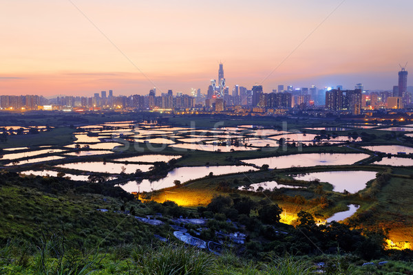 hong kong countryside sunset Stock photo © cozyta