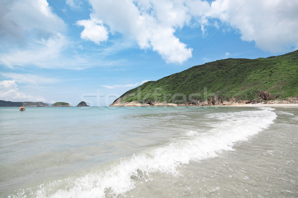 Foto d'archivio: Spiaggia · cielo · sole · panorama · mare · sfondo