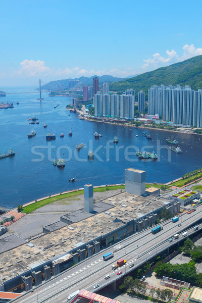 Hong Kong moderno città costruzione blu urbana Foto d'archivio © cozyta