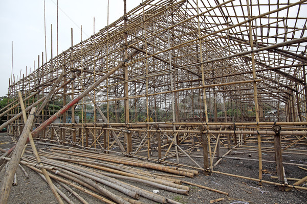 échafaudage stade Chine opéra bâtiment ciel [[stock_photo]] © cozyta