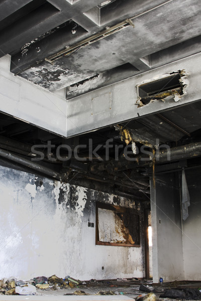épület ház elpusztított otthon keret elektromos Stock fotó © cozyta