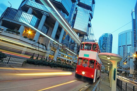 Tram in traffic city Stock photo © cozyta