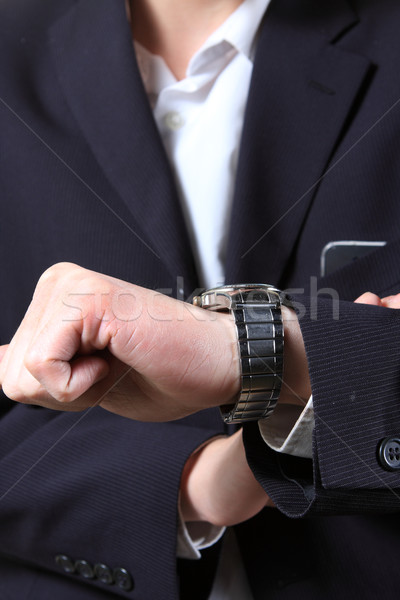 Mână ceas afaceri om de afaceri timp viteză Imagine de stoc © cozyta