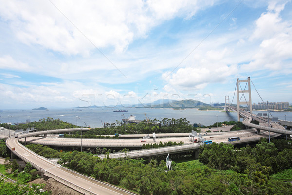 Tsing Ma Bridge in Hong Kong Stock photo © cozyta