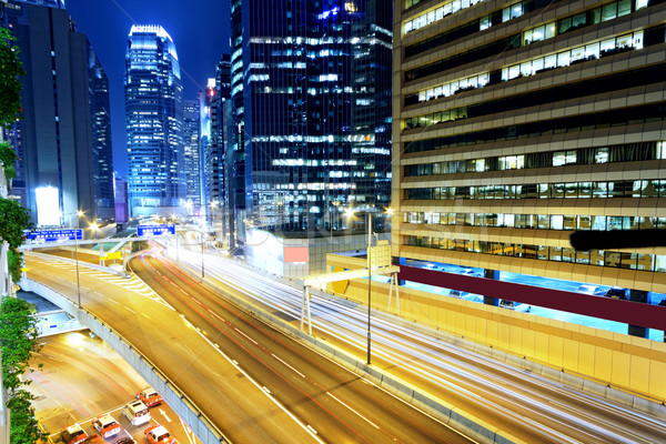 Hong Kong modern oraş mare viteza trafic neclara Imagine de stoc © cozyta