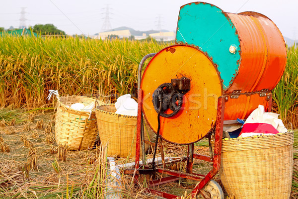 Vintage rice wood machine  Stock photo © cozyta