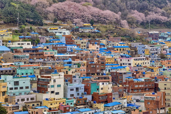 Kültür köy Güney Kore Bina şehir dizayn Stok fotoğraf © cozyta