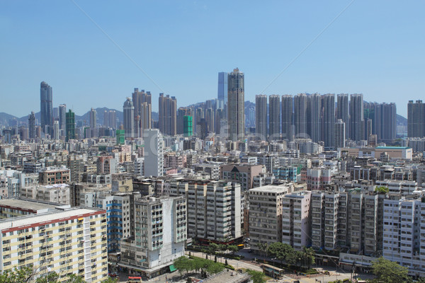 Hong Kong centro da cidade dia edifício rua casa Foto stock © cozyta