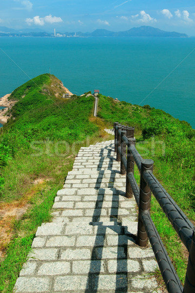  Hiking path surrounded by the sea  Stock photo © cozyta