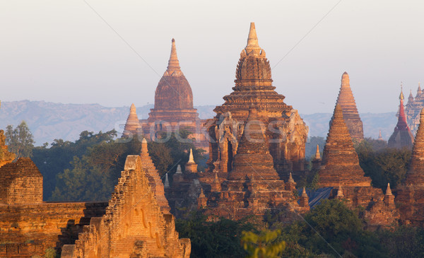 Bagan temple during golden hour  Stock photo © cozyta