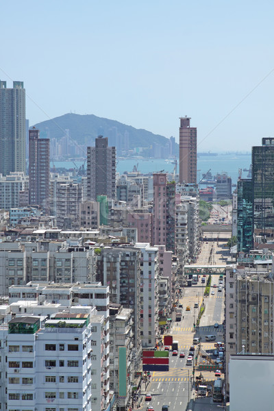 Hong Kong centro de la ciudad día edificio calle casa Foto stock © cozyta