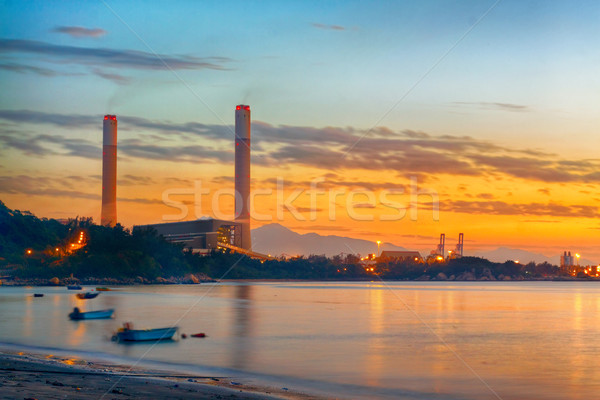 sunset of Petrochemical industry  Stock photo © cozyta
