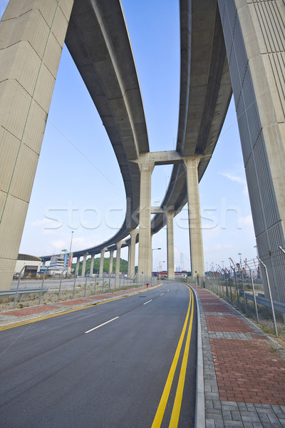 Köprü kentsel sahne sokak karayolu kentsel endüstriyel Stok fotoğraf © cozyta