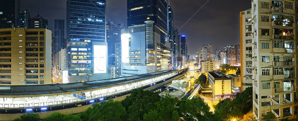 Hong Kong City night Stock photo © cozyta
