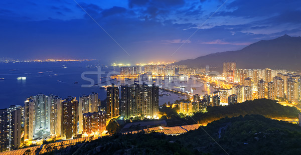 Hong Kong Tuen Mun skyline and South China sea Stock photo © cozyta