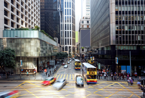 Hong Kong financiar distrito casa carretera ciudad Foto stock © cozyta