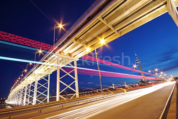 Autobahn Brücke Business abstrakten Licht Straße Stock foto © cozyta