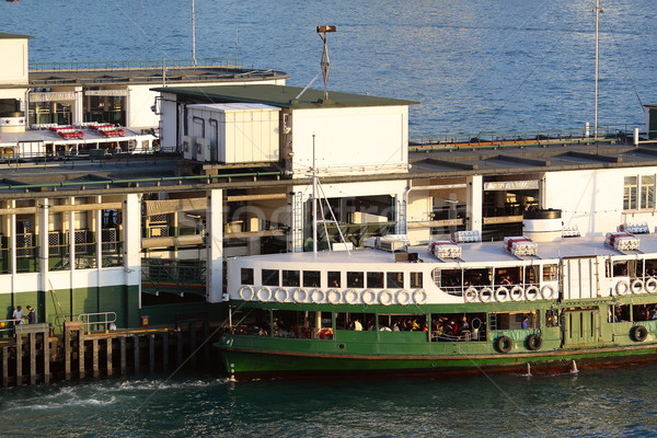 Hong Kong traghetto acqua costruzione montagna Ocean Foto d'archivio © cozyta