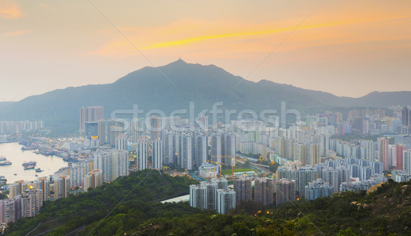 Hong Kong Tuen Mun skyline and South China sea Stock photo © cozyta