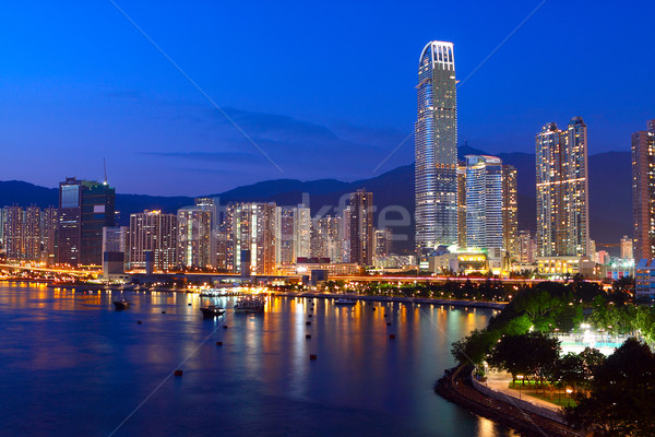 Twilight blue hour at hongkong downtown.  Stock photo © cozyta