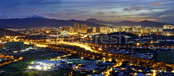 HongKong sunset , Yuen Long district Stock photo © cozyta