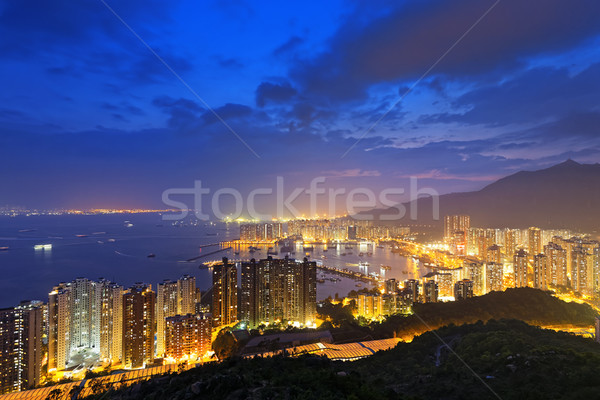 Hong Kong Tuen Mun skyline and South China sea Stock photo © cozyta