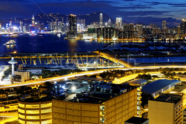 Hong-Kong nuit île ville urbaine lumières [[stock_photo]] © cozyta