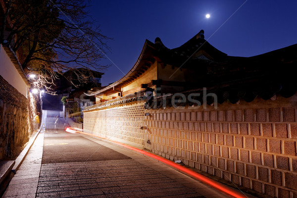 Storico quartiere Seoul Corea del Sud notte casa Foto d'archivio © cozyta