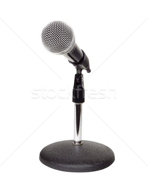 Microfon fotografie obiect stand Imagine de stoc © CrackerClips