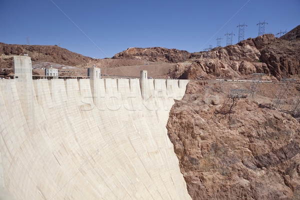 Hoover Dam inginerie reper oraş Nevada tehnologie Imagine de stoc © CrackerClips