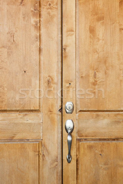 Porte d'entrée bois maison phoenix Arizona bois Photo stock © CrackerClips