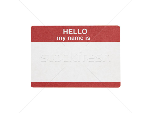 Hallo Name Aufkleber Foto Objekt Stock foto © CrackerClips