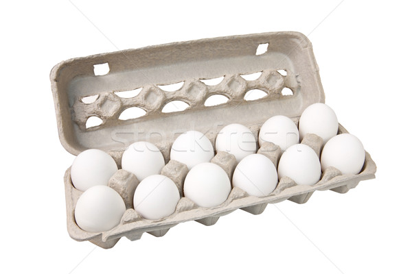 Duzina ouă alimente alb Imagine de stoc © CrackerClips