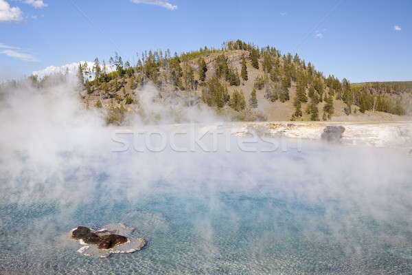 Gejzer basen niebo krajobraz niebieski podróży Zdjęcia stock © CrackerClips