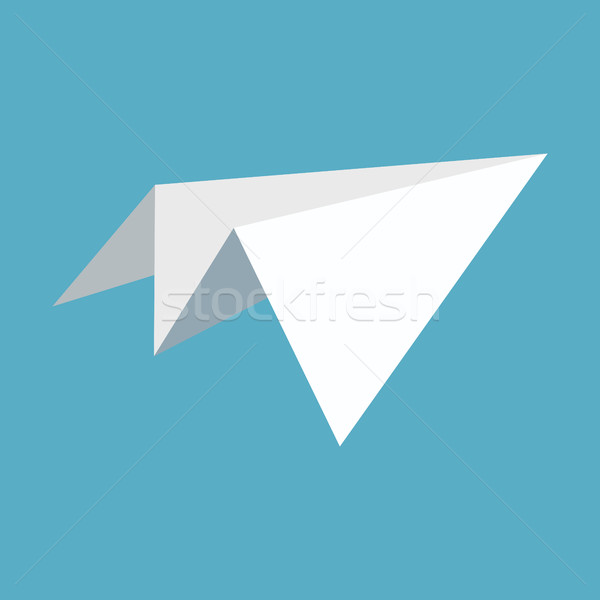 Hârtie plan icoană origami avion izolat Imagine de stoc © creativika