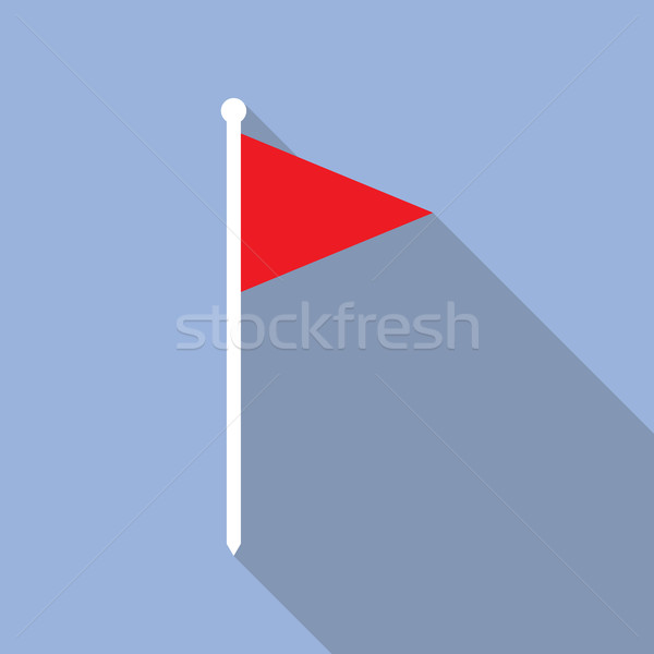 Banderą wektora ikona projektu czerwony stylu Zdjęcia stock © creativika
