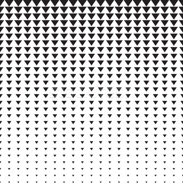 ハーフトーン パターン 三角形 勾配 効果 黒白 ストックフォト © creativika