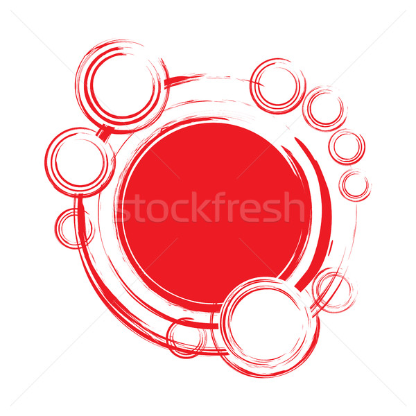 Absztrakt körök üres hely piros eps8 formátum Stock fotó © creativika