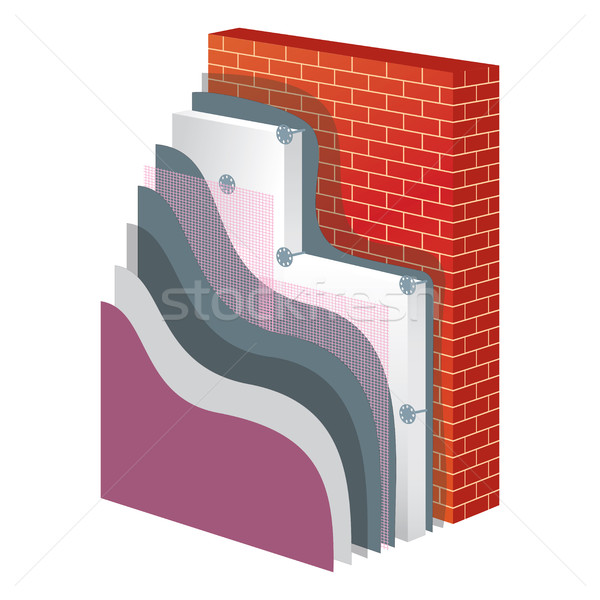 Thermal Insulation. Polystyrene Isolation Vector Illustration Stock photo © creativika