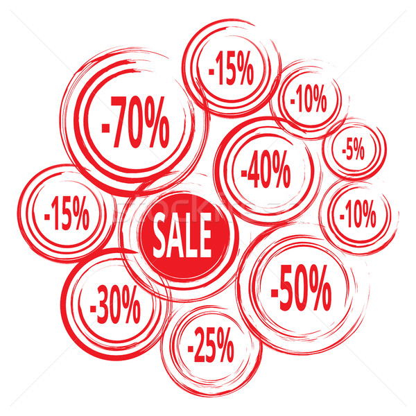 Abstract Paint Stains. Sale and Discounts Badges. Stock photo © creativika