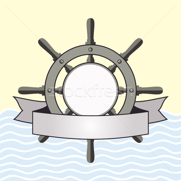 Ship Helm Vector Background Stock photo © creativika