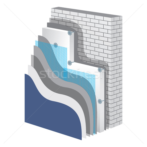Stock photo: Thermal Insulation. Polystyrene Isolation Vector Illustration