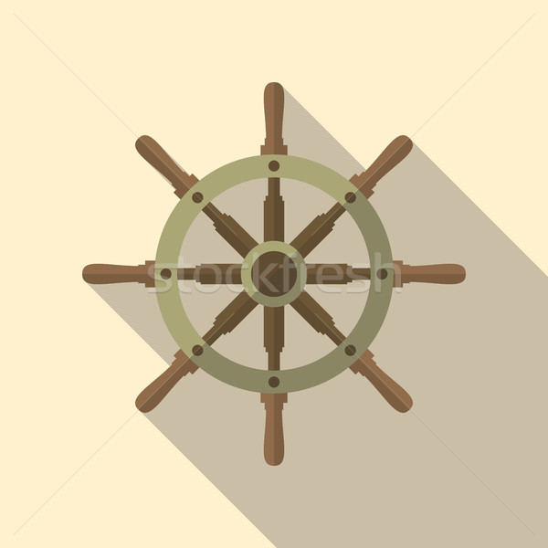 Ship Helm Vector Flat Icon Stock photo © creativika