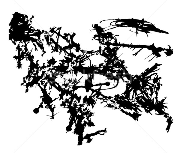 Abstract splatter inkt artistiek geïsoleerd Stockfoto © creativika