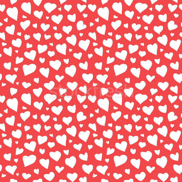 Abstract Hearts Seamless Pattern Doodle Texture Stock photo © creativika