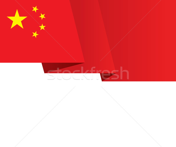China Fluttering Flag Background Stock photo © creativika