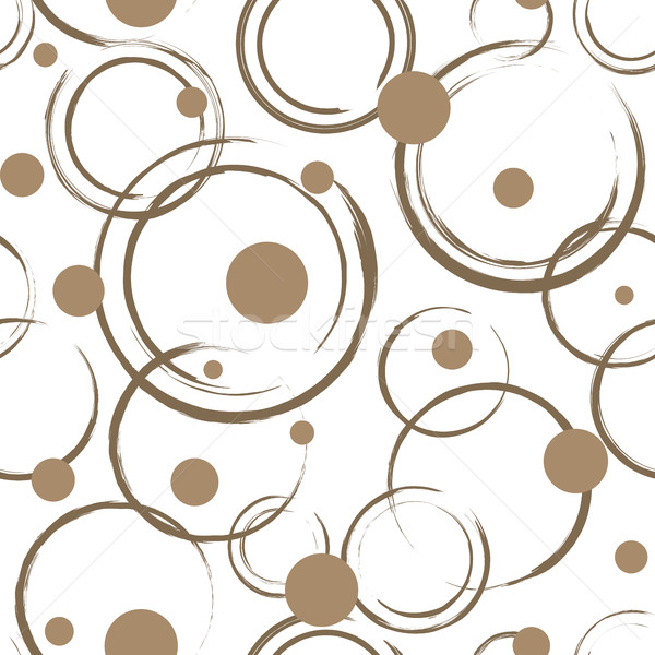 Abstract cerc maro alb fara sudura Imagine de stoc © creativika