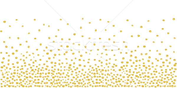 Zufällig fallen golden abstrakten weiß Hand gezeichnet Stock foto © creativika