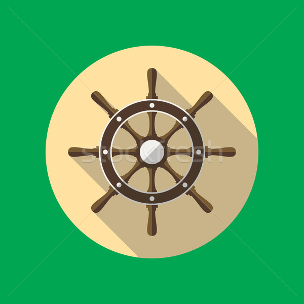 Ship Helm Vector Flat Icon Stock photo © creativika