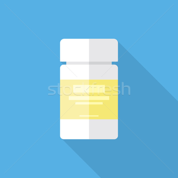 Pilules emballage contenant icône blanche plastique [[stock_photo]] © creativika